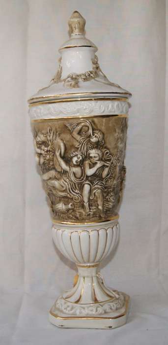 Large Vintage Capodimonte Urn
