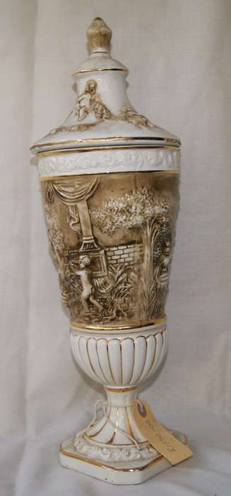 Large Vintage Capodimonte Urn