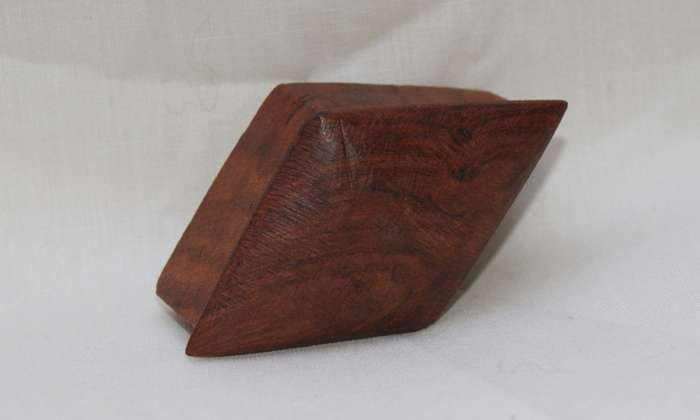 Hand Made Diamond Shaped Wooden Trinket Box