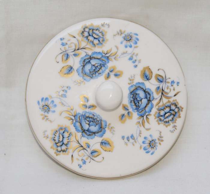 Vintage Floral Porcelain Trinket Box