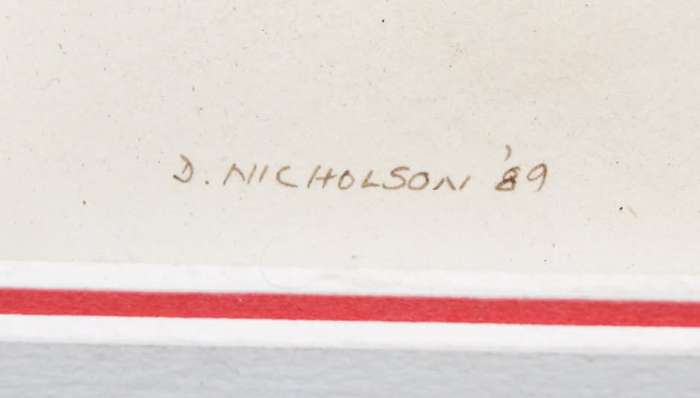 D. Nicholson Signed Original Artwork 1989