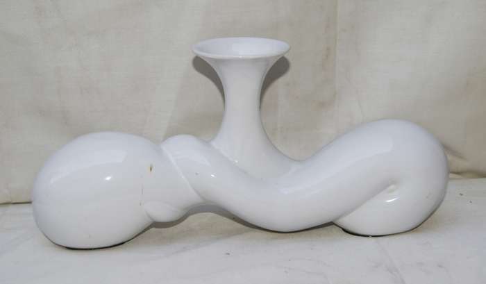 Decorative White Ceramic Vase
