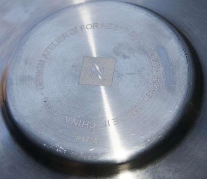 2x 18/10 Stainless Steel Nespresso Saucers