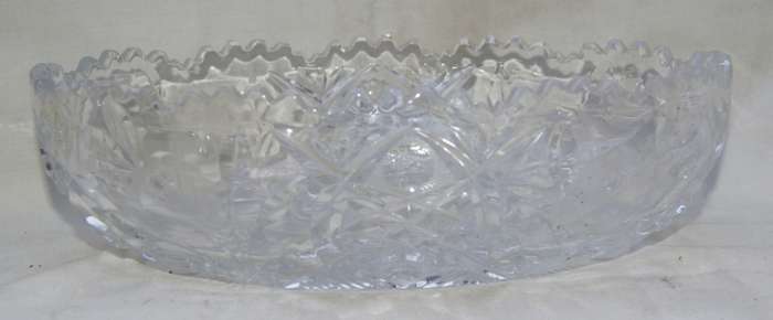 Rosecut Crystal Oval Bowl