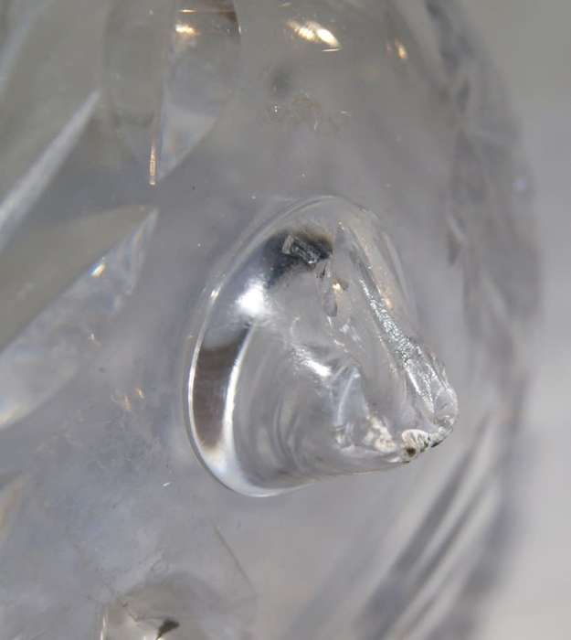 Round Rosecut Crystal Bowl (Repaired)