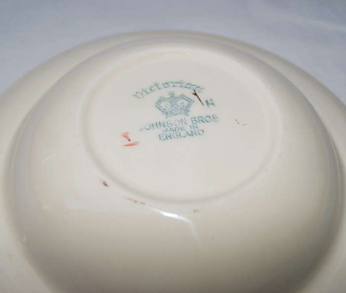6 Johnson Bros "Victoria" Bowls (Large Serving Bowl Restored and Free)