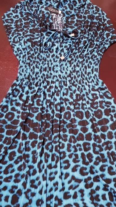Blue Leopard Print Top XXL/3XL