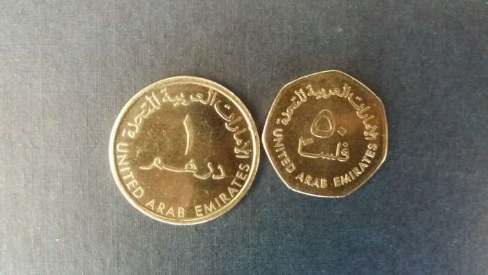 United Arab Emirates 2014 1 Dirham & 2013 50 Fils  * 2 X coins* - AU Condition