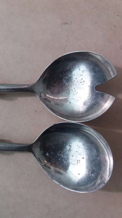 Vintage Silea Salad Serving Fork & Spoon - Silver Plated