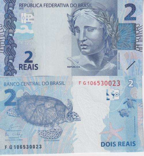 Brazil 2 Reais 2010, P-252e, UNC