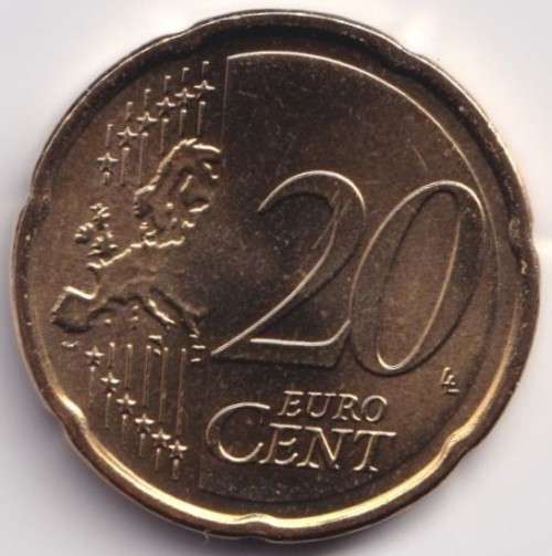 CYPRUS 20 Euro Cents Coin, 2008-2021, KM #82, Mint