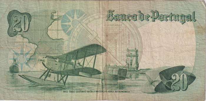 Portugal 20 Escudos, 1978, P-176b  VF