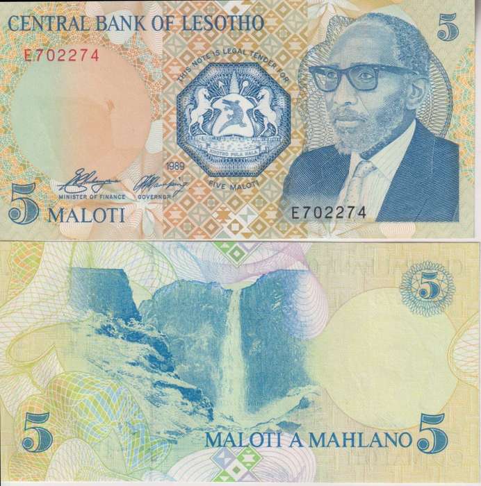 Lesotho 5 Maloti 1989 P 10 UNC