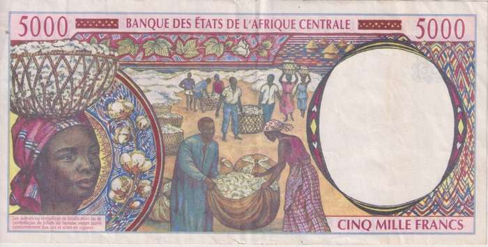 Central African Republic, States, 5000 Francs, 1999, P-304F XF