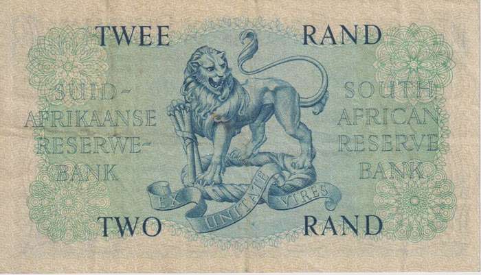 REPUBLIC OF SOUTH AFRICA - 2 RAND M.H. de Kock /60 1961  #E/A 366 VF