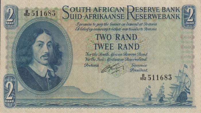REPUBLIC OF SOUTH AFRICA - 2 RAND G.RissikB/182  1962 #E/A 376 XF