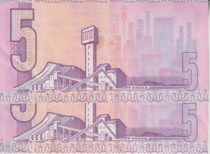 REPUBLIC OF SOUTH AFRICA - 5 RAND X 2 sequential# C.L.Stals BS  1990 E/A 468 XF