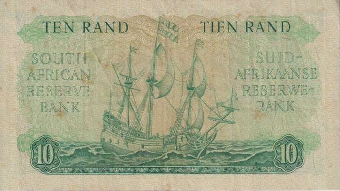 REPUBLIC OF SOUTH AFRICA - 10 RAND G.Rissik C/36  1962 A/E 498 VF+