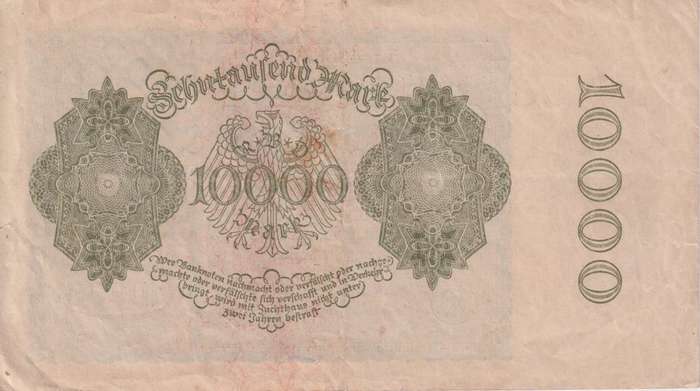 Germany, 10000 Mark, Reichbanknote 1922, P-72 VF (USED)