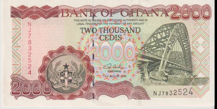 GHANA 2000 CEDIS 2003  P-33h , A-UNC