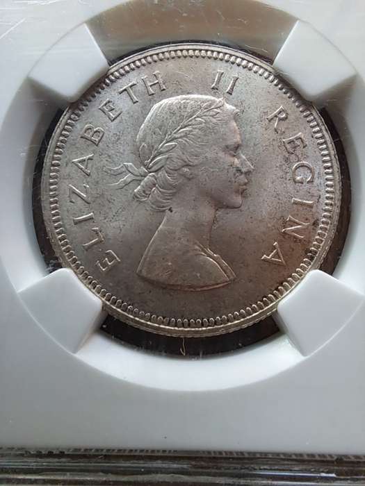 1953  SILVER 2 Shillings  ELIZABETH II  NGC GRADED MS62
