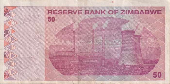 Zimbabwe 50 Dollars 2009, P-96, VF