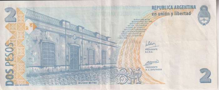 Argentina, 2 Pesos 2002  P-352 VF