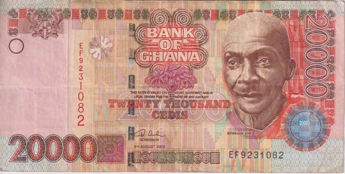GHANA 20000 CEDIS 2003 P 36 VF