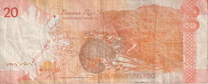 PHILIPPINES 20 PISO 2015 P206a VF