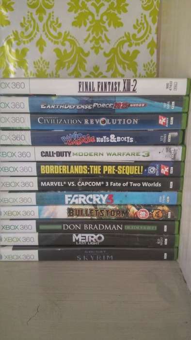 Stack of Xbox 360 games