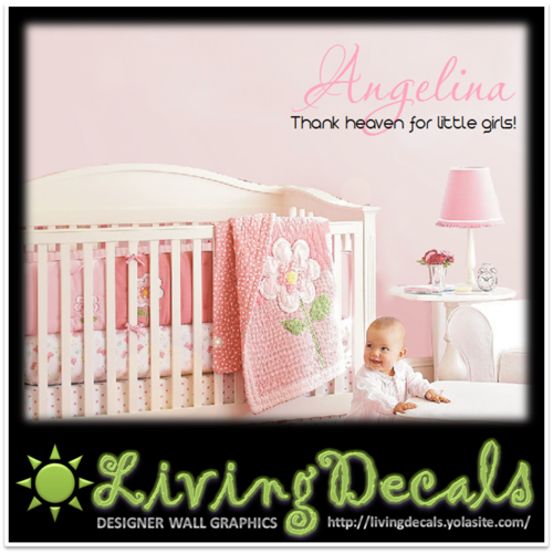 Vinyl Decals Wall Art Stickers - Thank Heaven for Little Girls (Personalised)
