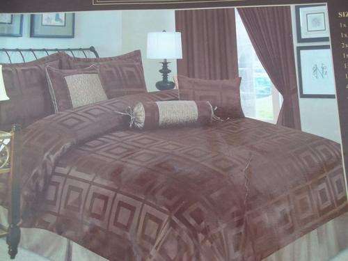 15 PIECE QUEEN SIZE LUXURY POLYSILK COMFORTER SET