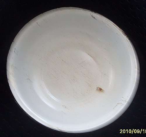 WHITE ENAMEL DISH