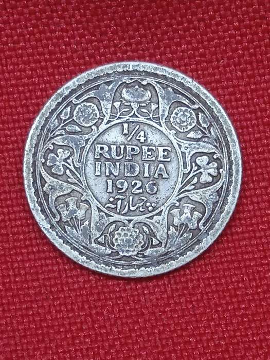 1926 SILVER INDIA QUARTER RUPEE