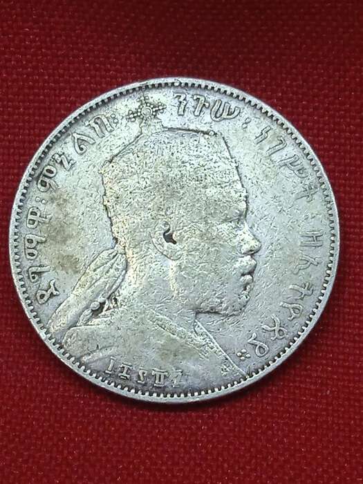 1897 SILVER HALF BIRR ETHIOPIA