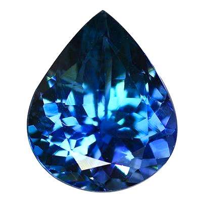 2.84CT TANZANITE [G.I.S.A.CERTIFIED] Vivid Violetish Blue (vB5/5), VVS, Pear