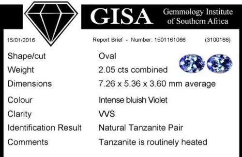 *** TANZANITE *** 2.05CT TANZANITE PAIR