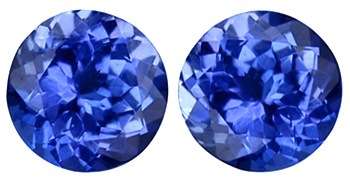 1.68CT TANZANITE MATCHING PAIR [G.I.S.A.CERTIFIED] Intense Bluish Violet (bV4/4), VVS