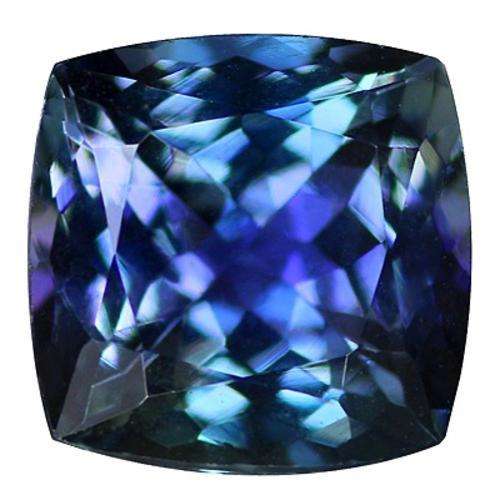 1.93CT TANZANITE [G.I.S.A.CERTIFIED] Vivid Bluish Violet (bV5/5), VVS, Cushion