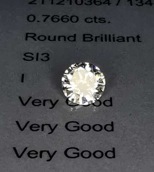 0.766ct Diamond [EGL Certified] Round Brilliant Cut