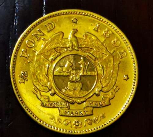 1892 GOLD DOUBLE SHAFT HALFPOND