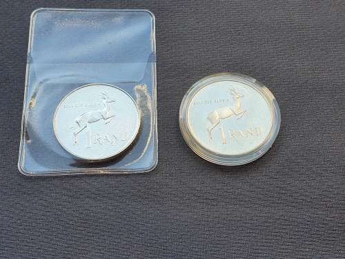 2 x 1987 Proof Silver R1 coins