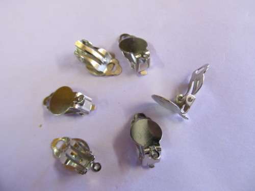 Findings, Earrings, Clip-on Attachment, Nickel, 4 Pairs - 8pc