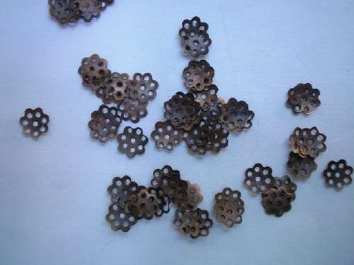 Beadcaps, Metal, Copper, 6mm, ±200pc