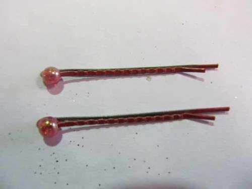 Hair Pin, Red, 45mm, 2pc
