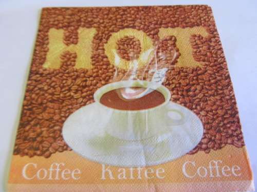 Decoupage Serviettes, Coffee Theme, Brown, 1pc