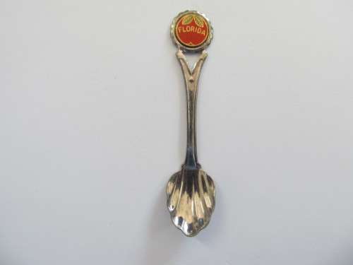 Spoon Sugar Tea Souvenir Florida Silver Colour 100mm