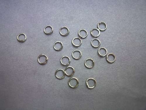 Findings, Jump Ring, Metal, Nickel, 6mm, ±50pc