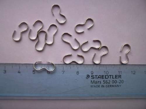 Chain Link Connector, Metal, Nickel, Large, 14mm, ±20pc