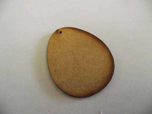 Pendants, Wood, Oval, Natural Colour, 55mm, 1 pc